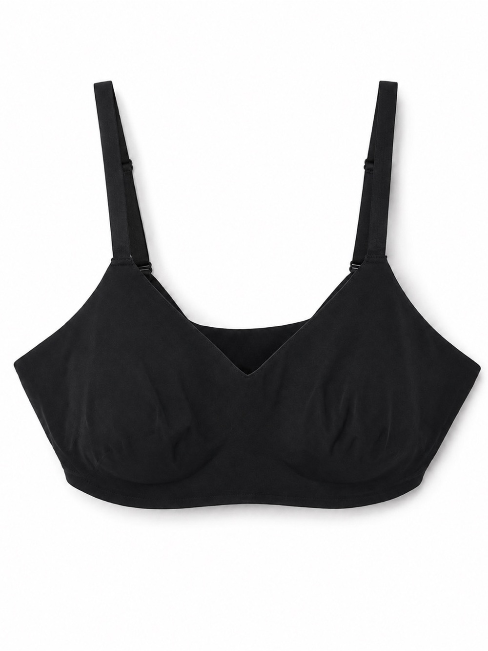 knix Black V‑Neck Seamless Bralette
